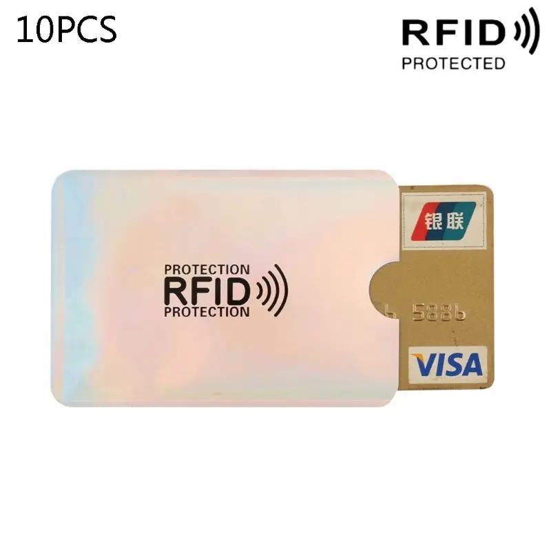 THINKTHENDO 10 шт. RFID Кредитная ID карта рукав протектор Блокировка защита от кражи - Цвет: S