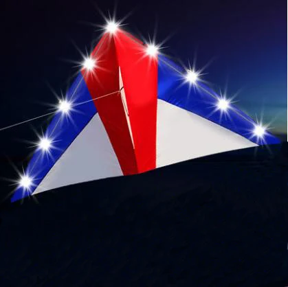 Outdoor Fun Sports New arrive  Power  Delta LED Kite  With Handle And Line Good Flying Adult kites