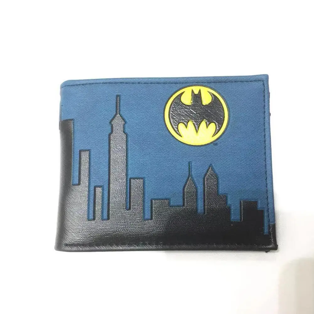 

New Superhero Batman Coin Wallet Bifold Short Purse Color Print Card Holder Zipper Poucht Bags Boys Girls Teenager Wallets