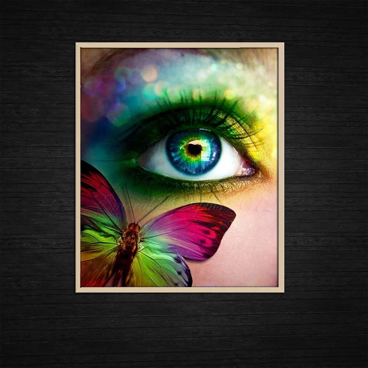 

Modern Wall Painting Art Butterfly of Eyes Home Decoration Oil Painting