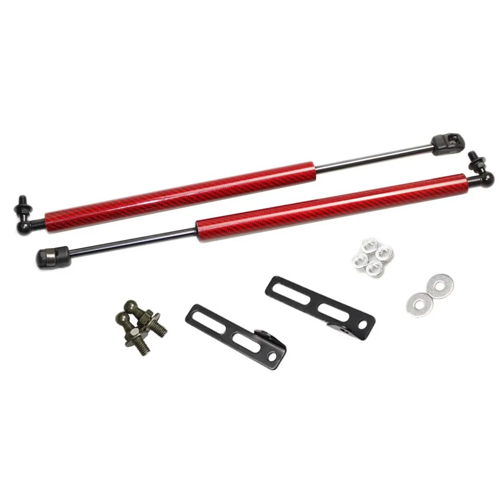 red carbon fiber Для Kia Sportage QL KX5- 2 шт. авто передний капот модифицирует газовые стойки из углеродного волокна поддержка подъема амортизатор - Цвет: red carbon fiber
