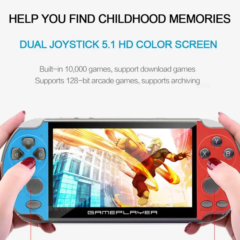 

Latest 5.1 Inch 8G 128-bit Handheld Game Console Game Console Built-in 10,000 Games For Psp Game,camera,e-book Game Download