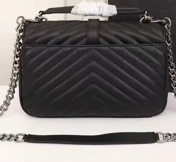 

Genuine Leather Women Bags 2020 High Quality Quilted Chain Bags Ladies Black Classic Small Flap Bag Shoulder Crossbody Handbags