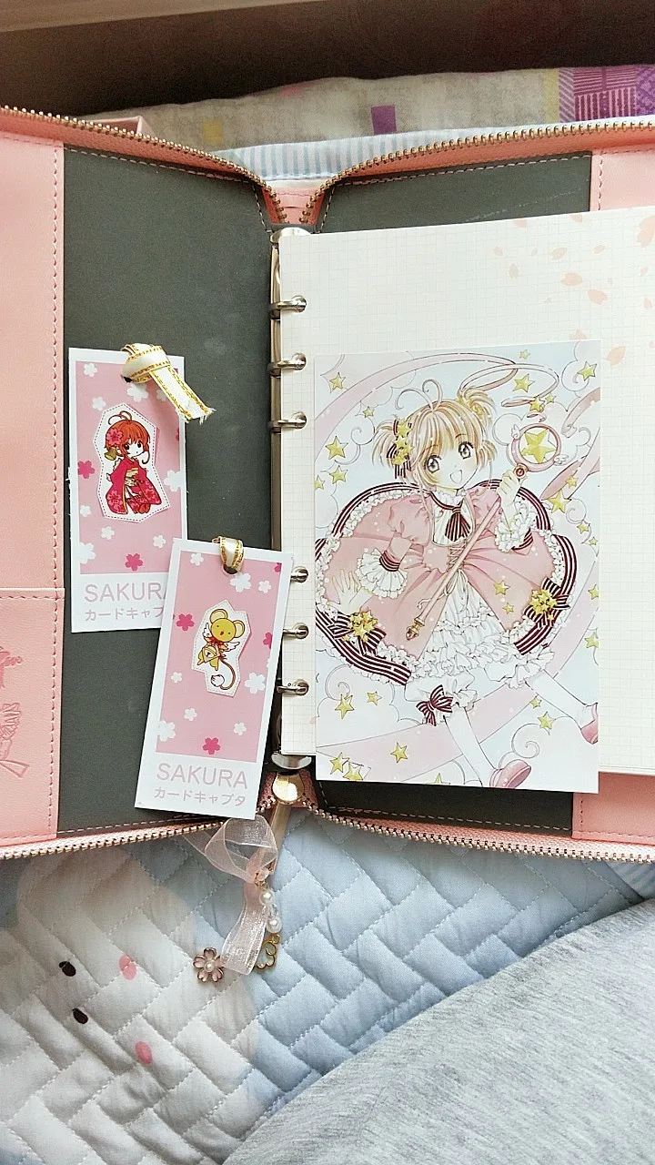 Карта Captor Sakura аниме действие напечатанный рисунок креативный бумажный блокнот мини мультфильм розовый молния обложка книги металлические ручки подарок кукла