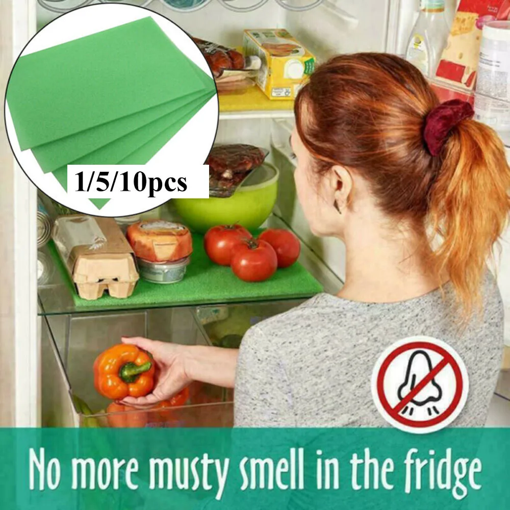 1/5/10Pcs Filter Sponge For Refrigerator Mildew Proof Vegetable Fruit Anti-mildew Refrigerator pad Kitchen tool Fresh mat ► Photo 3/5