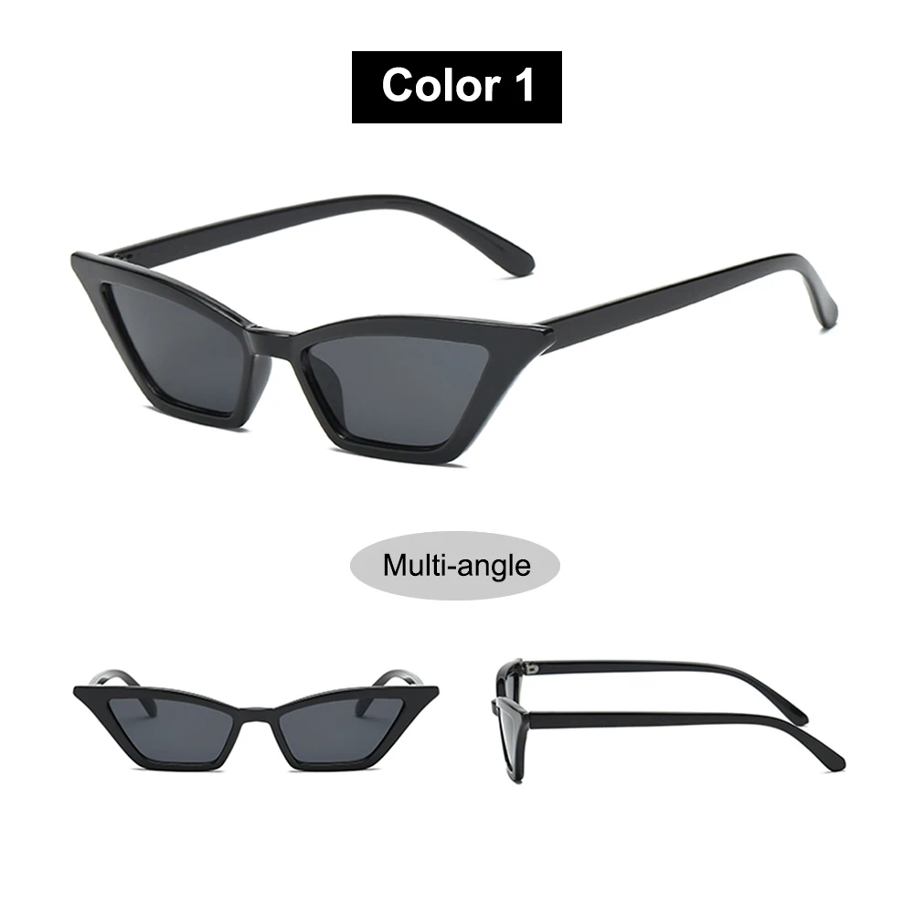 1PC Unisex Vintage Cat Eye Sunglasses Fashion Small Frame UV400 Shades Sun Glasses Party Travel Streetwear Eyewear Great Gift ladies sunglasses