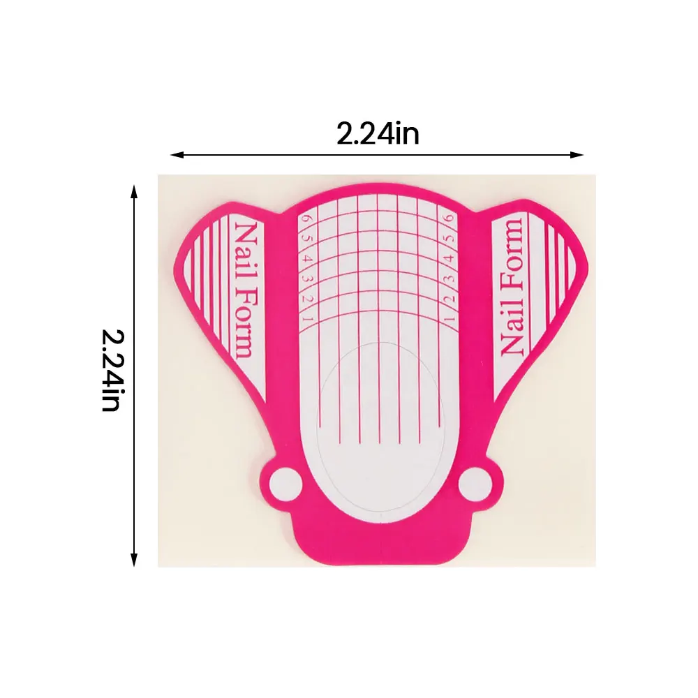 100 шт., лоток для удлиненной бумаги для ногтей, акриловый, для ногтей, искусственные ногти, художественные советы, направляющая форма, инструменты для маникюра, красоты, для пальцев, Прямая поставка