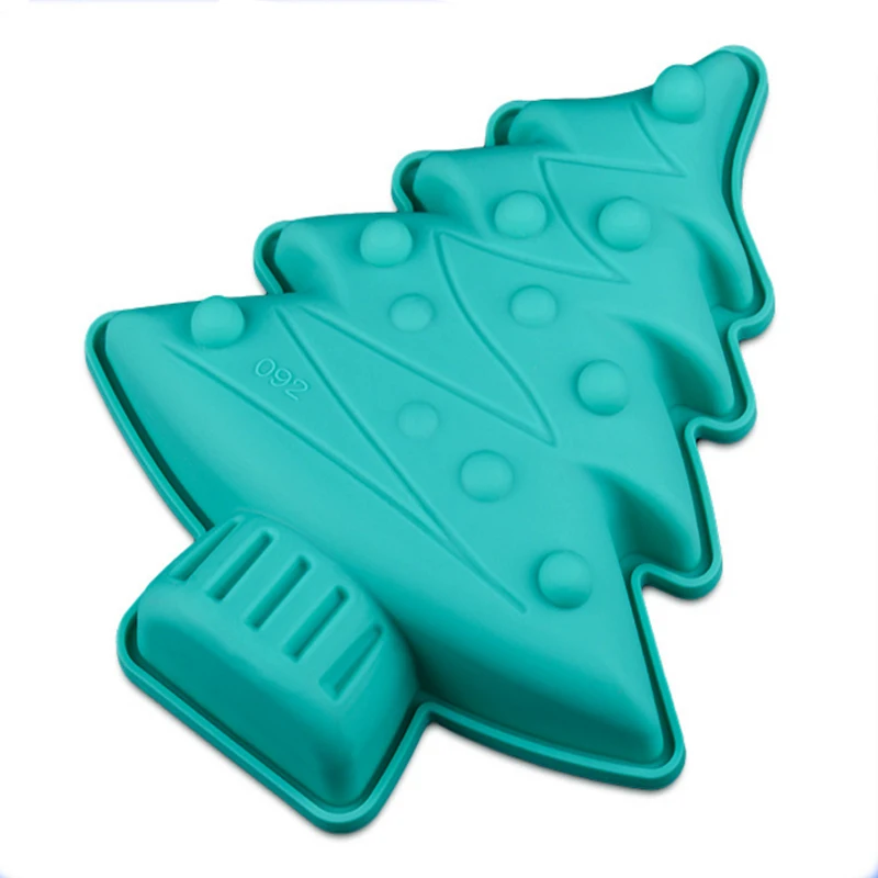 

Christmas Tree Silicone Cake Mold For Pie Jelly Party Angel Food Cakes For Xmas Non-Stick Muffin Bread Bakeware Baking Pan
