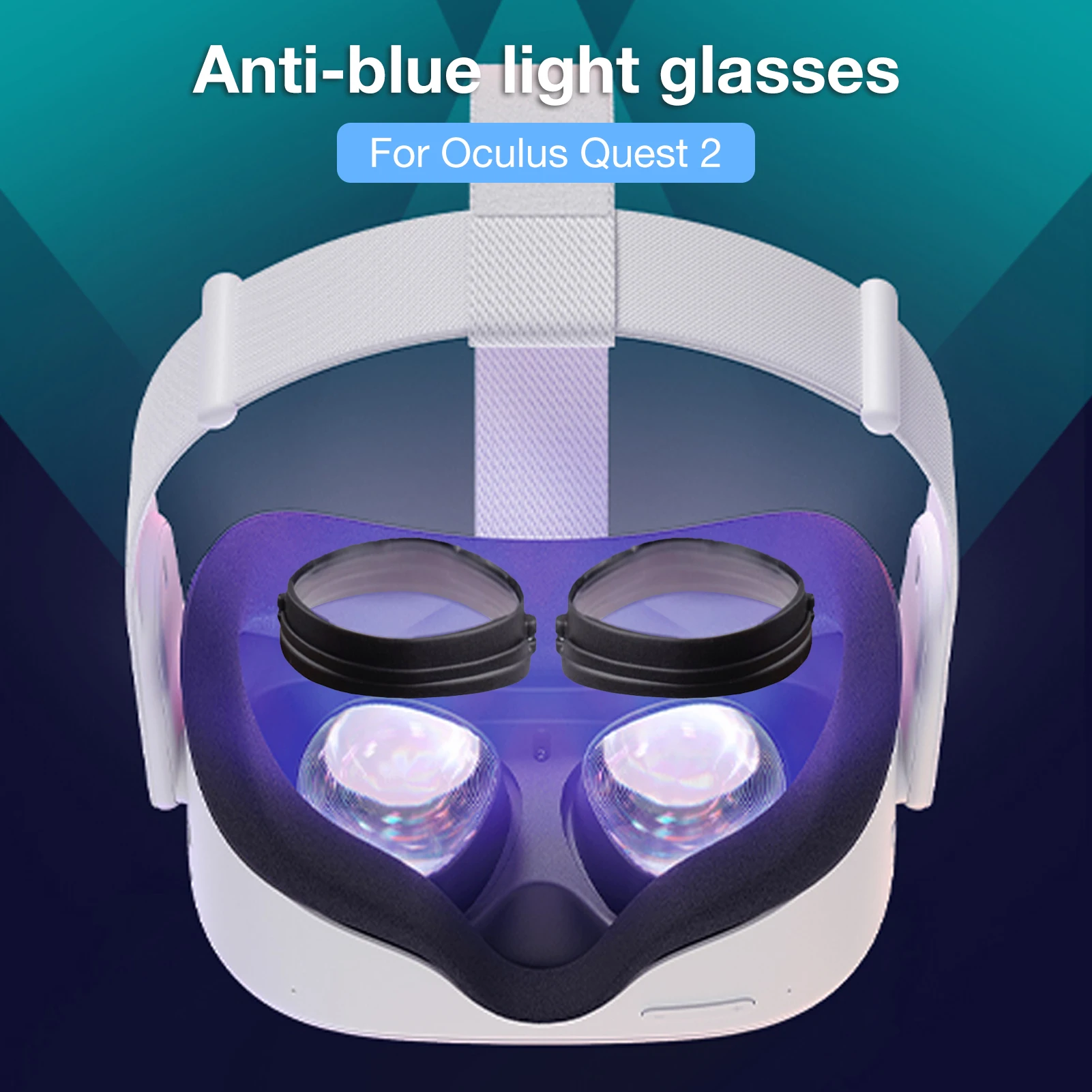 Gafas de realidad virtual para Oculus Quest 2, accesorios para gafas de realidad virtual, magnéticas, antiazules, marco de lente, Clip de protección para Oculus Quest2