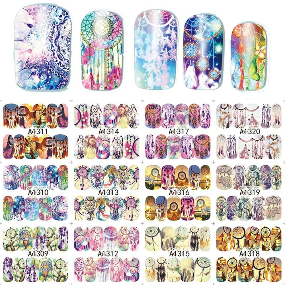 1 Big Sheet Water Transfer Dream Catcher Series Nail Art Sticker DIY Decal Decor | Красота и здоровье