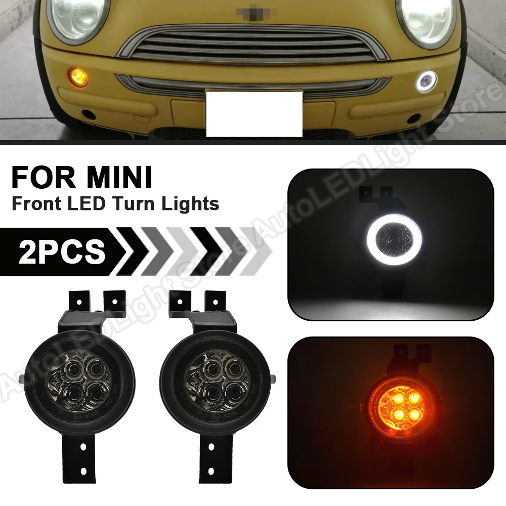 2 шт. для MINI Cooper R50 R53 2000-2006 R52 2002-2008 полный светодиодный Галогеновый передний