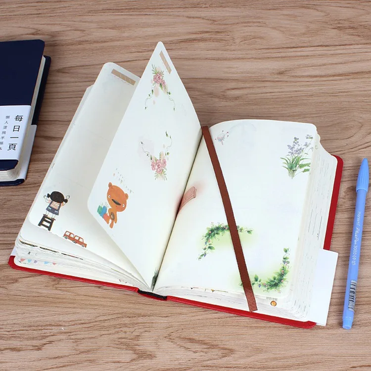 Fortune канцелярские линии Yi Se каждый день креативный КПК ручка книга ноутбук жесткий чехол для ноутбука цветная Страница Ноутбук