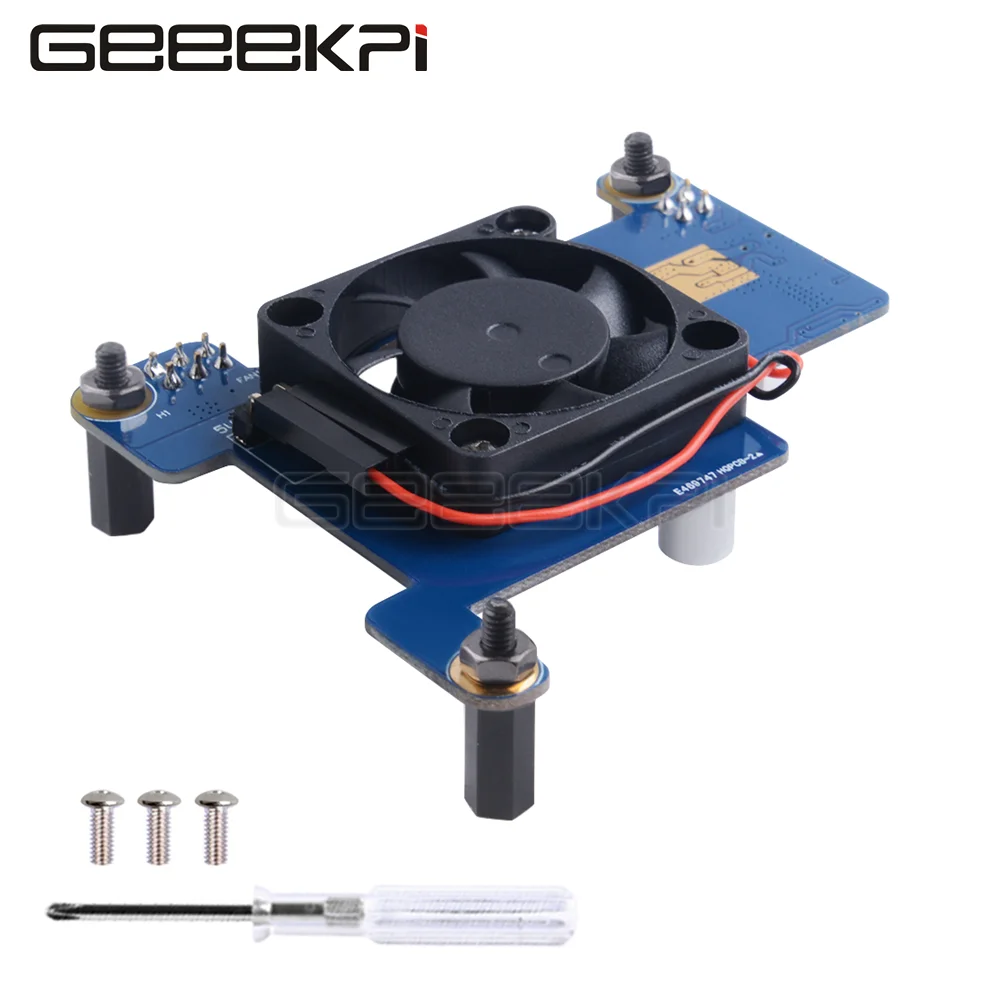 Плата расширения GeeekPi PoE HAT Module Power Over Ethernet с охлаждающим вентилятором 30x30x7 мм для Raspberry Pi 4B / 3B +|Аксессуары