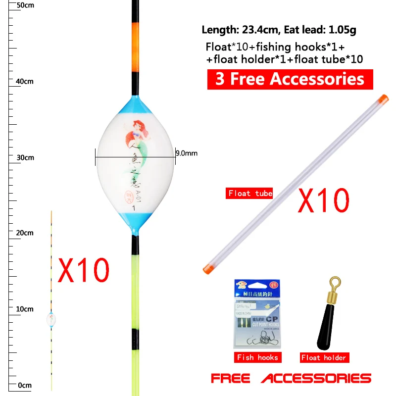 

10pcs/lot Nano Floats+10pcs Float Tubes+1 Buoy Holder+1 Bag Hooks Shallow Water Bobber Carp Fishing Tools Tackle Accessories