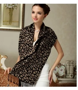 

Women's autumn and winter silk brushed scarf leopard print 100% Silk Scarf Shawl dual purpose bib FM13