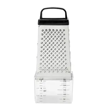 

4 Sided Blades Cheese Vegetables Grater Carrot Cucumber Slicer Cutter Box Container Kitchenware Stainless
