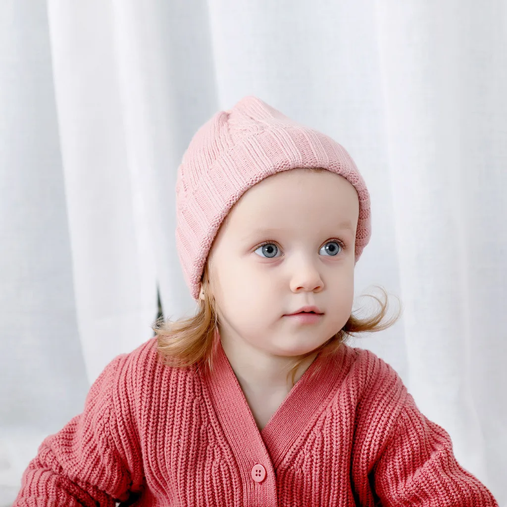 Новинка года; сезон весна-осень-зима; шапка для девочек; Kawaii; однотонные вязаные детские шапки; шапка для мальчиков и девочек; Детские шапочки; шапка для малышей