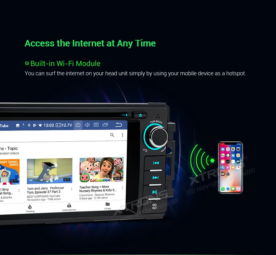 Cheap XTRONS 6.2"Android 9.0 Octa Core 4GB RAM 64GB ROM Car DVD Player Multimedia GPS System TPMS SWC for JEEP for DODGE for Chrysler 18