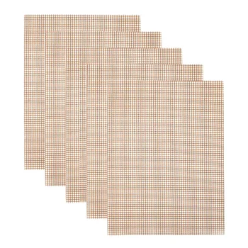 

5Pcs Barbecue Grid Mat Barbecue Mat Non-Stick Grid Sheet BBQ Grilled Fish Net Mat Barbecue Tool