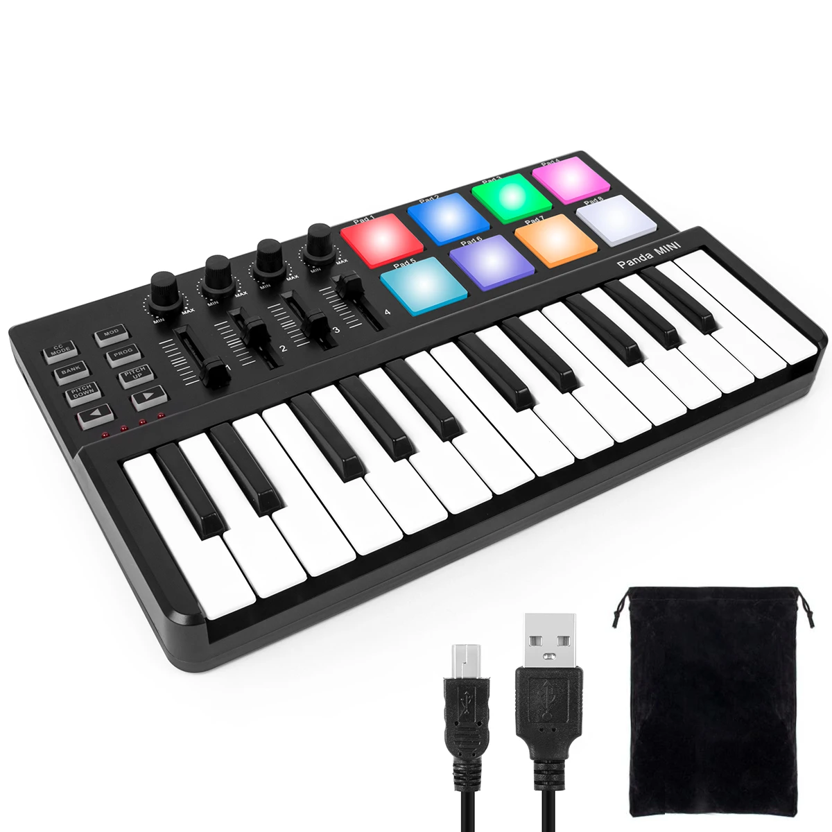 MIDI-клавиатура USB-контроллер синтезатор Beat Machine 8 барабанных подушек с программным