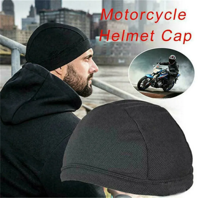 Мотоциклетный шлем Внутренняя крышка Влагоотводящая охлаждающая крышка черепа внутренняя подкладка шлем купольная Кепка Sweatband быстрая сухая дышащая шляпа