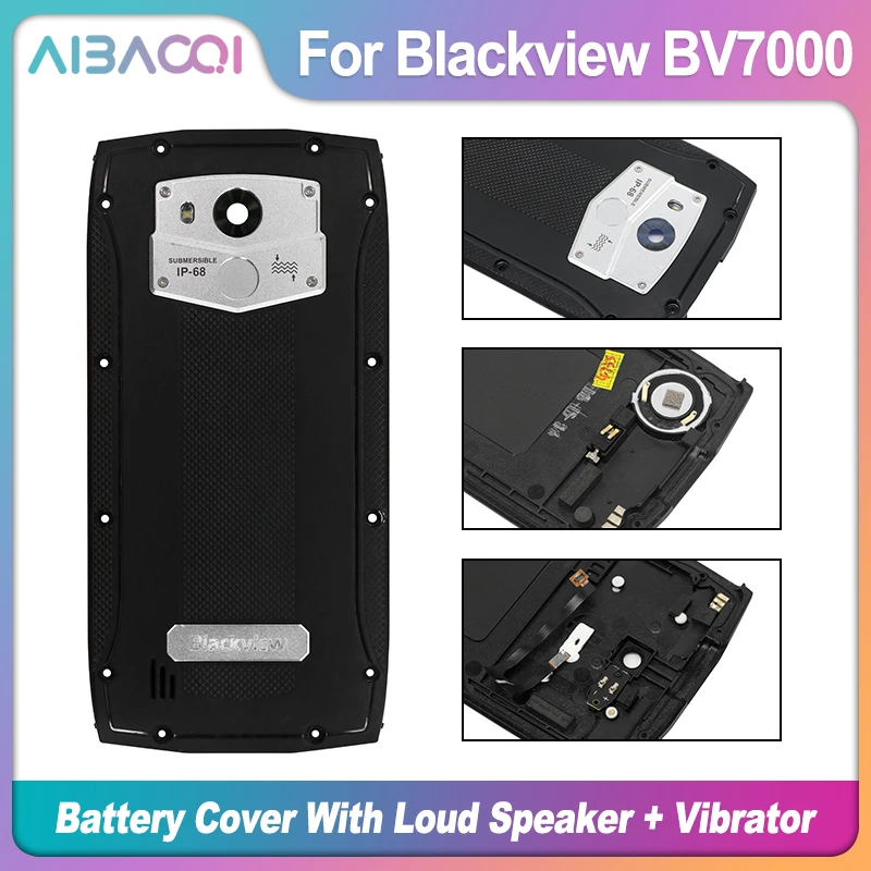 

AiBaoQi New Original battery case Protective Battery Case Back Cover+LoudSpeaker+Fingerprint For Blackview BV7000/BV7000 Pro
