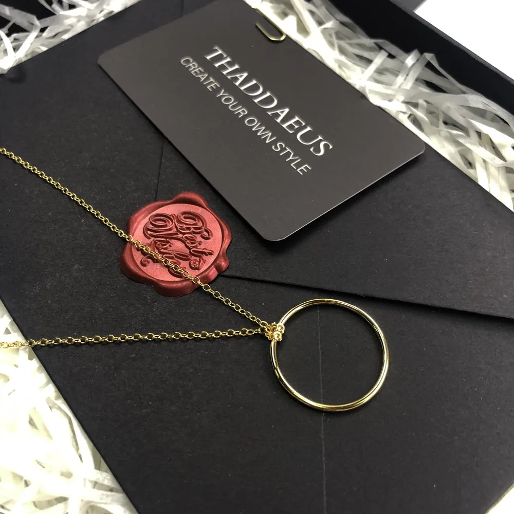 Очаровательное ожерелье золотой круг, Трендовое модное очаровательное ювелирное изделие Томас 925 пробы Серебряная цепочка подарок для женщин и мужчин