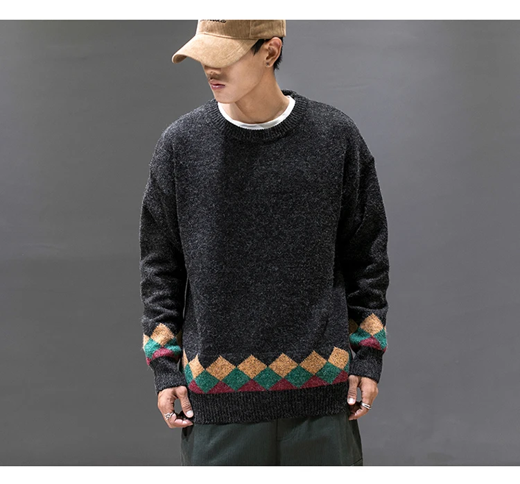Мужской пуловер свитер осень и зима круглый вырез пуловер свитер Молодежный свитер в стиле кэжуал пуловеры консервативный стиль