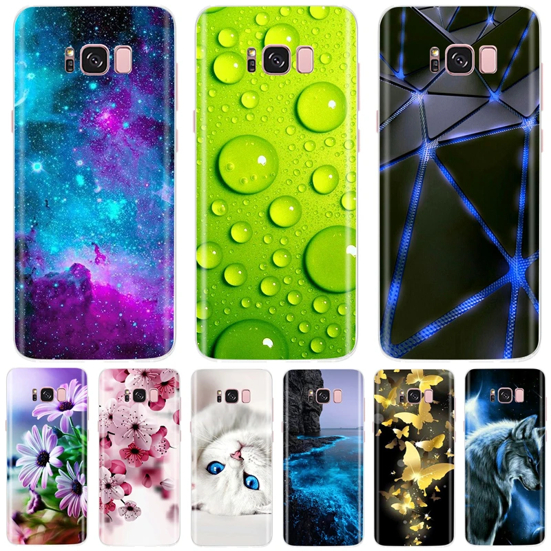 waterproof phone holder Case For Samsung Galaxy S8 Plus Silicone Case Cute Pattern Soft TPU Case For Samsung Galaxy S8 S 8 Plus Phone Case Fundas Coque cell phone pouch