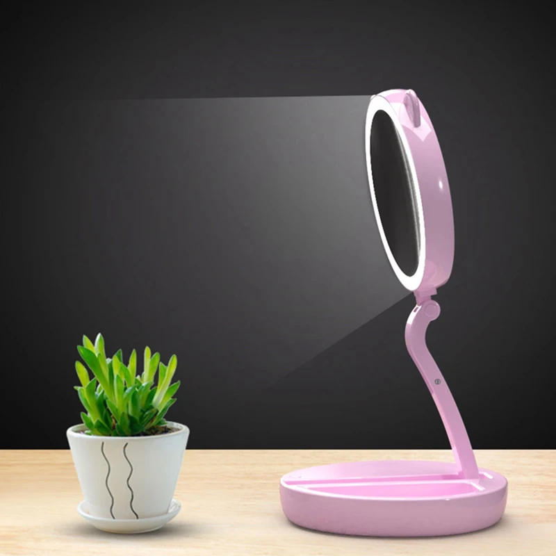 LED Light Fill Mirror 7 Times Magnification Rechargeable Dry Battery Dual-Use Folding Vanity Mirror Household Bathroom Desktop LED Light Fill Mirror 7 Times Magnification Rechargeable Dry Battery Dual-Use Folding Vanity Mirror Household Bathroom Desktop
