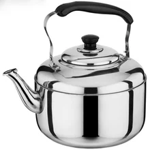 Нержавеющая сталь чайник толстый Звук большой Ёмкость индукции Плита газовая плита чайник для газовой плиты 4L5L6L7L Кемпинг Кухня