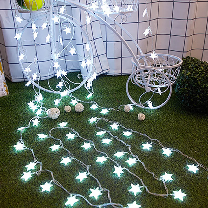 Гирлянда сказочная гирлянда 50LED круглый шар Открытый Сад Свадьба ярд Рождественский Декор Сказочный свет прочный аккумулятор коробка