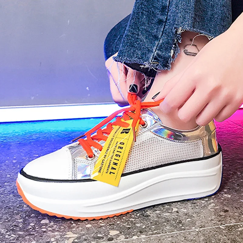 fashion women platform casual shoes mixed colors designer ladies breathable sneakers summer chunky female mesh flats for woman (23)