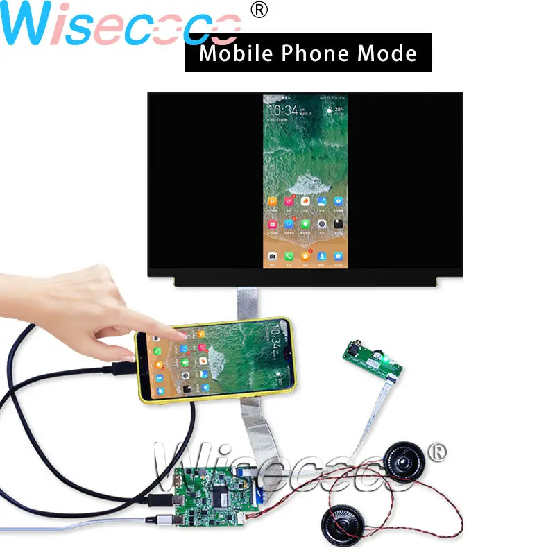 

Wisecoco 13.3 Inch 1920×1080 FHD IPS Slim LCD Display eDP TYPE-C HDMI Controller Board