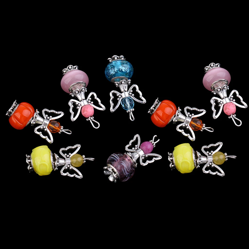 8Pcs Mixed Acrylic Dancing Angel Butterfly Charms Pendants 18 X 31 Mm