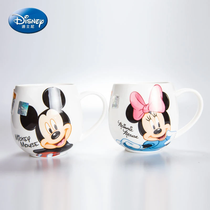 300ML Disney Mickey Mouse Minnie Mouse Coffee Mugs Cute Cartoon Donald Milk Mugs Creative Fashion Mugs Handle Kids Water Cup - Image 3