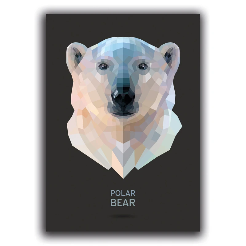 Geometric-Tiger-Posters-and-Prints-Wall-Art-Polar-Bear-Zebra-Baboon-Buffalo-Canvas-Painting-Wall-Picture (5)