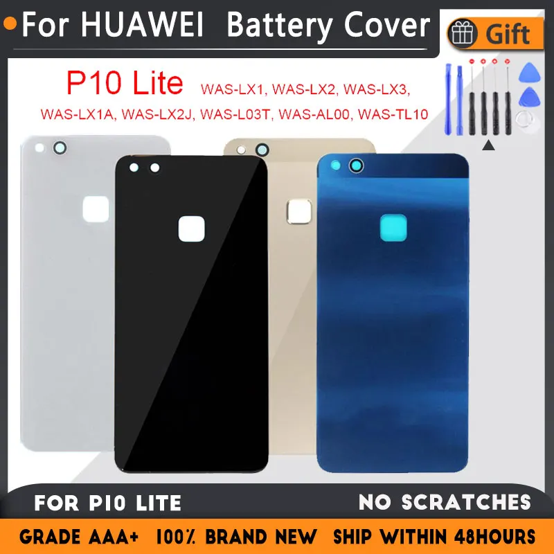 Задняя крышка батарейного отсека для Huawei P10 Lite WAS-LX1 LX2 LX3 LX1A LX2J запчастей Корпус