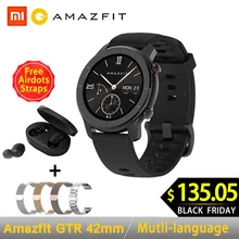 Глобальная версия Amazfit GTR Смарт-часы 42 мм 5ATM 24 дня батарея gps и ГЛОНАСС Смарт-часы женские часы мужские
