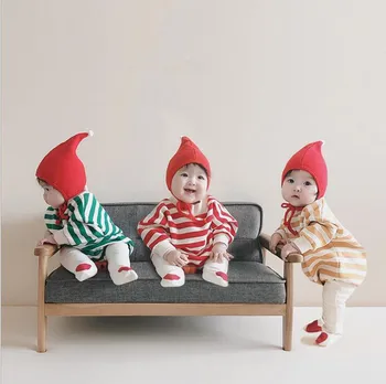 

2020 New Style Babys Girls Striped Romper Spring Babys Jumpsuit 6-24 Month PO304