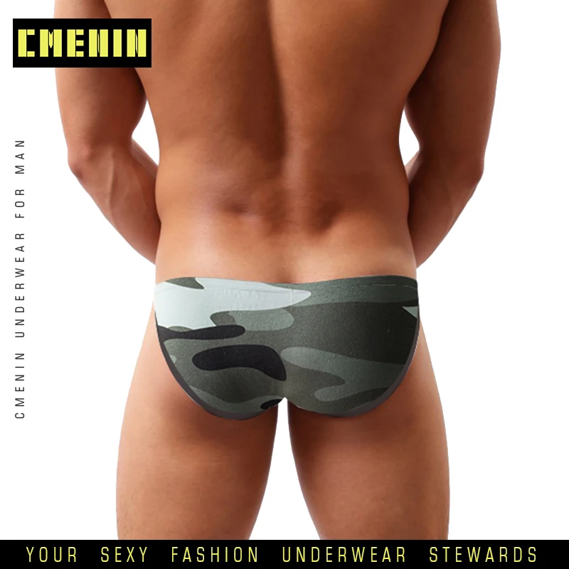 

Sexy Underwear Men Briefs Men Bikini Gay Men Underwear Breathable Male Panties Men's Cotton Underpant Camouflage Jockstrap AD310