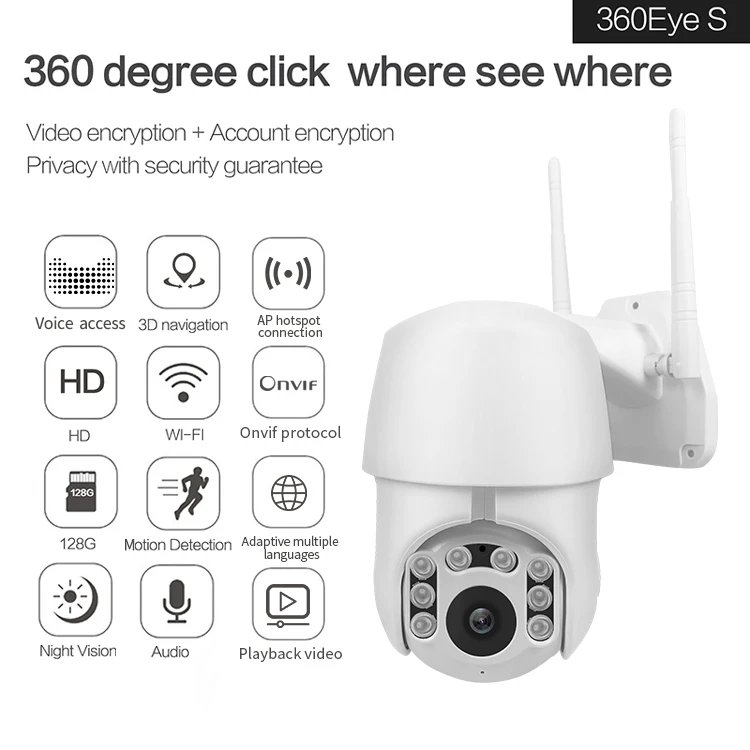 EC85 WIFI Camera Outdoor IP Camera 1080p Speed Dome CCTV Security Cameras IP Camera WIFI  Home Surveilance