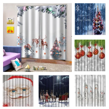 

2pcs Print Shower Curtain Bathroom Waterproof Polyester Curtain Washable Decor