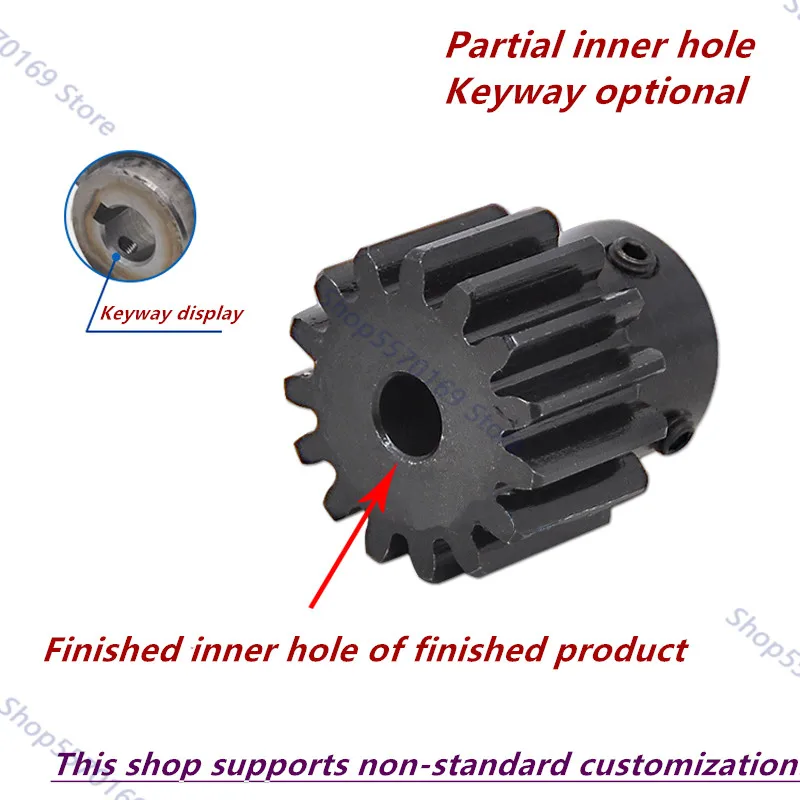 Spur Gear pinion Mod 2 M=2 12T 13T 14T 15T Teeth 45# steel positive gear CNC gear rack transmission motor gears 12teeth 1pc