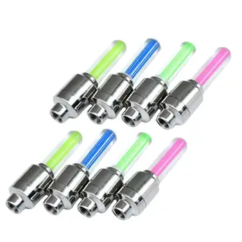 

8pcs Fluorescent Valve Cores Luminous Valve Cap Bike Tyre Plug Cycle Valve Lights Cycling Accessories for Cyclist Boys