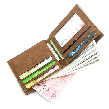 

men's matte PU leather short wallet male high quality cash wallets multi function small wallet male daily use casual card holder