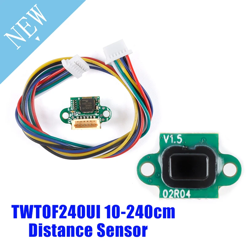 

Модуль датчика лазерного диапазона TOF TWTOF240UI 10-240 см интерфейс датчика расстояния UART I2C IIC выход 3,0-3,6 В для Arduino с кабелем