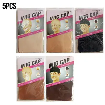

10pieces/5bags Wig Caps Stretchy Nylon Wig Caps For Women Nets Stretch Mesh Wig Cap Mix Colors Decorative Accessories