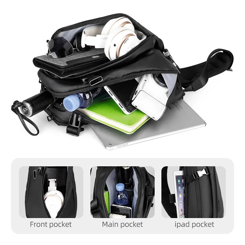 Mark Ryden Multifunction Crossbody Men Bags Anti-theft Shoulder Pack Water-repellent Messenger Shoulder Bag Male