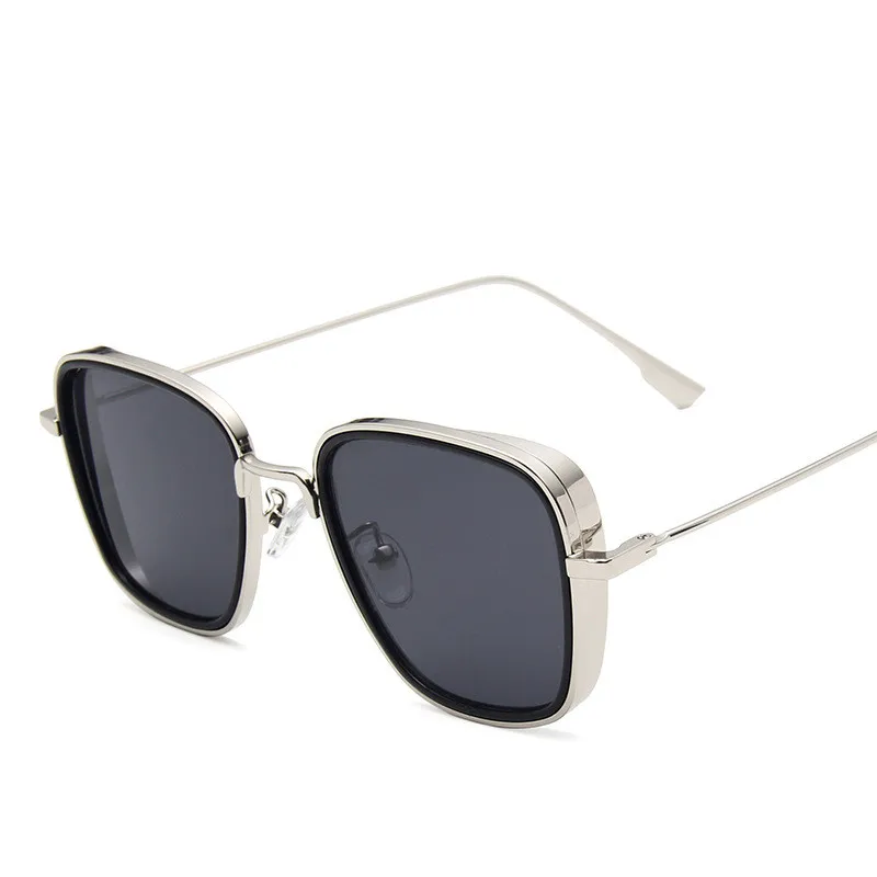 Солнцезащитные очки с металлическим квадратным дизайном, мужские солнцезащитные очки в стиле ретро, брендовые модные уличные солнцезащитные очки для вождения, Oculos De Sol